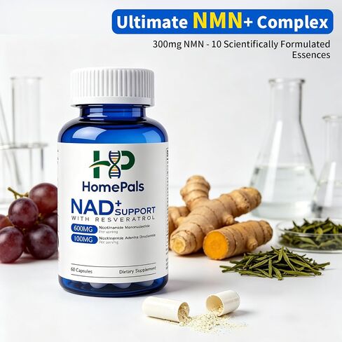 Liposomal NAD+ Supplement with Resveratrol, Anti Aging and Cell Regeneration, 350mg Niagen, 60 Capsules with The Third-Party Tested, Nicotinamide Riboside, NMN Supplement Alternative in Saudi Arabia