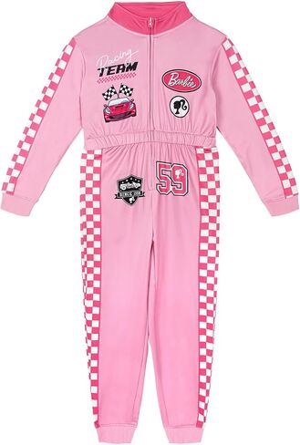 Barbie Girls Racing Zip Up Coverall Toddler to Big Kid Sizes (2T - 14-16) in Kuwait