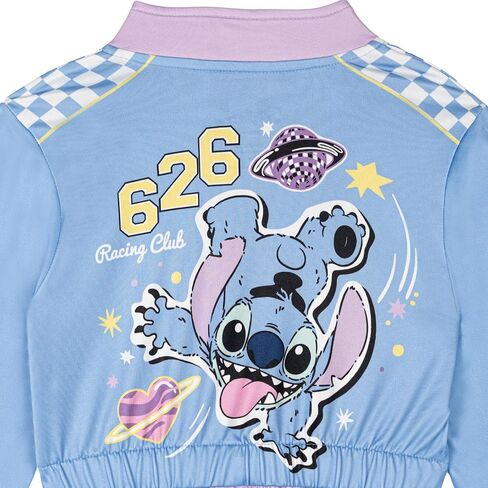Disney Lilo & Stitch Girls Racing Zip Up Coverall Colorblock Toddler to Big Kid Sizes (4T - 14-16) in Kuwait
