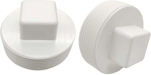 YSIL 10 Pack 1-1/2" NPT PVC Cleanout Plug PVC Male Threaded Pipe End Cap Adapter,PVC Male Thread Plug Pipe Fittings for Pluming Water Line in Kuwait