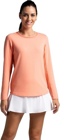 IBKUL Athleisure Wear Sun Protective UPF 50+ Icefil Cooling-Long Sleeve Crew Neck with Mesh in Kuwait