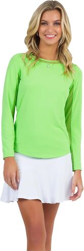 IBKUL Athleisure Wear Sun Protective UPF 50+ Icefil Cooling-Long Sleeve Crew Neck with Mesh in Kuwait