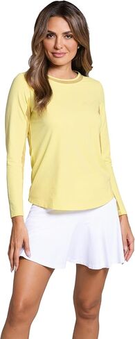IBKUL Athleisure Wear Sun Protective UPF 50+ Icefil Cooling-Long Sleeve Crew Neck with Mesh in Kuwait