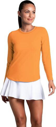 IBKUL Athleisure Wear Sun Protective UPF 50+ Icefil Cooling-Long Sleeve Crew Neck with Mesh in Kuwait