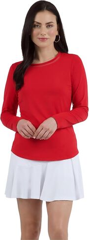 IBKUL Athleisure Wear Sun Protective UPF 50+ Icefil Cooling-Long Sleeve Crew Neck with Mesh in Kuwait