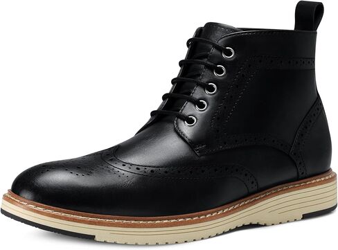 Dress Boots for Men Chukka: Casual Wingtip Shoes Mens Work Ankle Derby Chukka Boot in Saudi Arabia