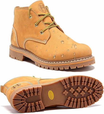 rocklobster Men’s Chukka Work Boots, 6" Soft Toe Leather Work Boots for Men, Water Resistant Slip Resistant Rubber Sole Oil Resistant EH Rated for Construction & Industrial Work in Saudi Arabia