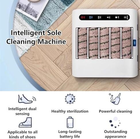 Automatic Shoe Sole Cleaner, Rechargeable Induction Polisher, 260 RPM Quick Wipe Brush, Fast 5s Cleaning for Home & Office, Efficient Sole Cleaning Machine in Kuwait