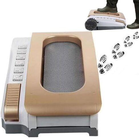 Automatic Self-Cleaning Shoe Sole Cleaning Machine - Low Noise Outdoor Shoe Scraper & Brush,for Families, Businesses, and Hotels (Gold) in Kuwait