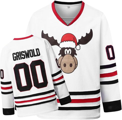 Griswold #00 Movie Christmas Hockey Jerseys Stitched Letters and Numbers S-XXXL in Kuwait