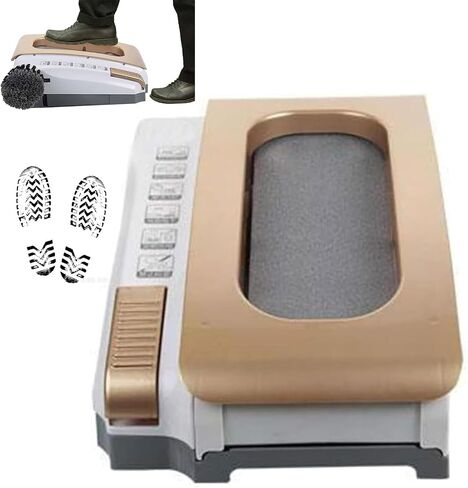 Shoe Brushes,Self-Cleaning Shoe Sole Cleaning Machine,Outdoor Shoe Scraper Cleaner Brush,for Families, Businesses, Hotels (Gold) in Kuwait