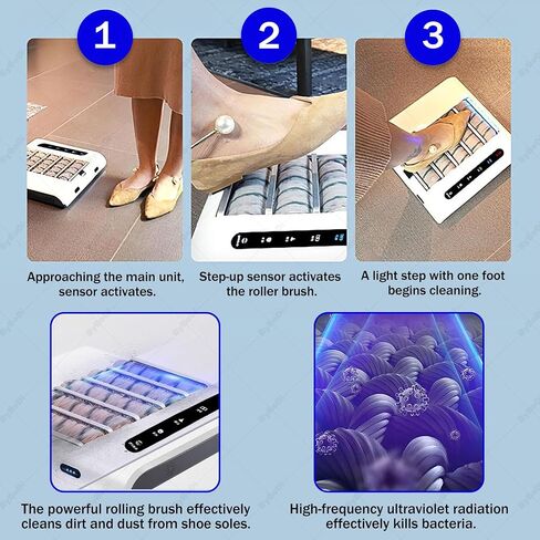 1000PA Electric Shoe Polisher - Fully Automatic Sole Cleaning Machine, 260RPM Rechargeable Shoe Brush, Powerful Suction for Effortless Shoe Care & Maintenance in Kuwait