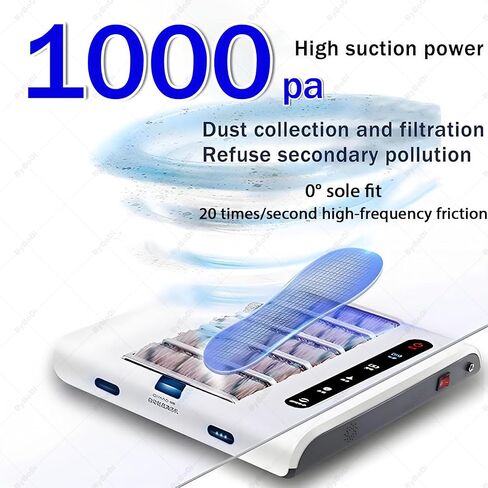 1000PA Electric Shoe Polisher - Fully Automatic Sole Cleaning Machine, 260RPM Rechargeable Shoe Brush, Powerful Suction for Effortless Shoe Care & Maintenance in Kuwait