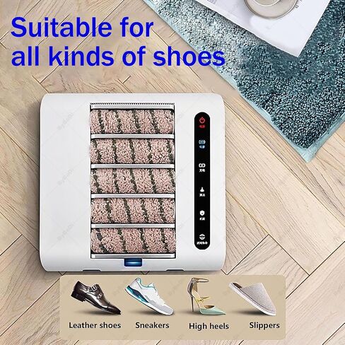 1000PA Electric Shoe Polisher - Fully Automatic Sole Cleaning Machine, 260RPM Rechargeable Shoe Brush, Powerful Suction for Effortless Shoe Care & Maintenance in Kuwait