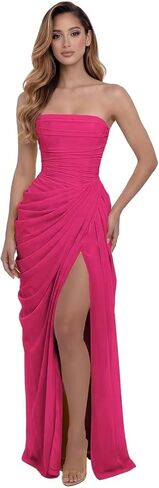 Strapless Chiffon Bridesmaid Dresses for Women Long Mermaid Prom Dress Corset Formal Evening Maxi Party Gowns in Saudi Arabia