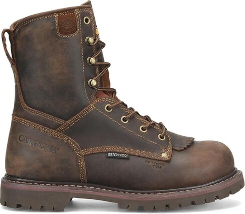Carolina 28 Series 8" Composite Toe Waterproof Work Boots for Men - Scubaliner Waterproof Protection - EH Rated Safety Shoes for Men - Removable Footbed & Work Shoes with Lug Outsole in Kuwait