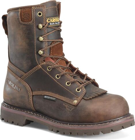 Carolina 28 Series 8" Composite Toe Waterproof Work Boots for Men - Scubaliner Waterproof Protection - EH Rated Safety Shoes for Men - Removable Footbed & Work Shoes with Lug Outsole in Kuwait