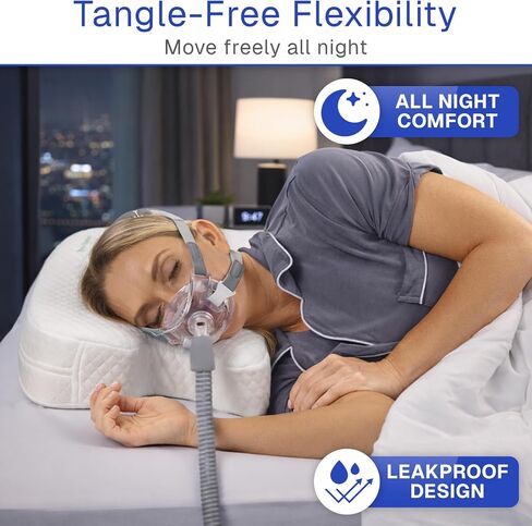 Vive CPAP Hose (2 Pack) - XL 6 Ft, 72" Tubing - Fits ResMed, Philips Respironics, Fisher & Paykel, Ssahi Kasei, SomnoMed, AirSense 10/11 & All BiPap Machines - Sleep Apnea Supplies & Accessories in Kuwait