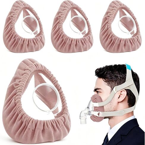 4Pack Mask Liners, Soft Mask Cushion Compatible with F20 & F10 Full Face Masks, Breathable Reusable Cushion Covers Reduce Air Leaks & Red Marks, Washable Comfort Mask Covers for Better Sleep (Pink) in Saudi Arabia
