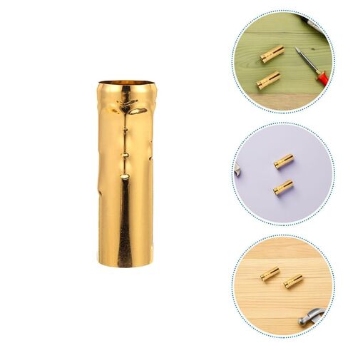 PRETYZOOM 10pcs E14 Candle Socket Covers for Chandelier, Iron Material with Quick and Easy Installation, Elegant European Design, Golden Color, for Home Lighting Replacement in Kuwait