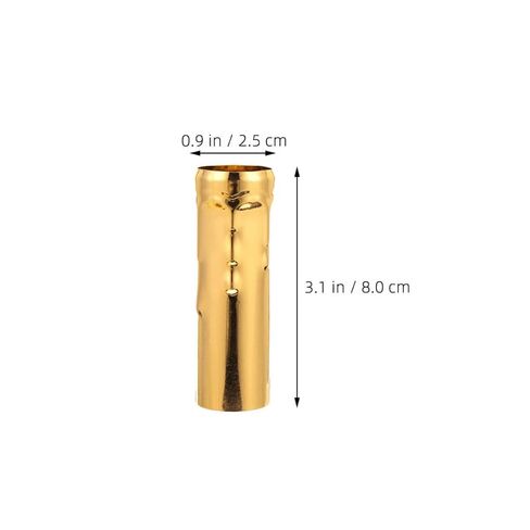 PRETYZOOM 10pcs E14 Candle Socket Covers for Chandelier, Iron Material with Quick and Easy Installation, Elegant European Design, Golden Color, for Home Lighting Replacement in Kuwait