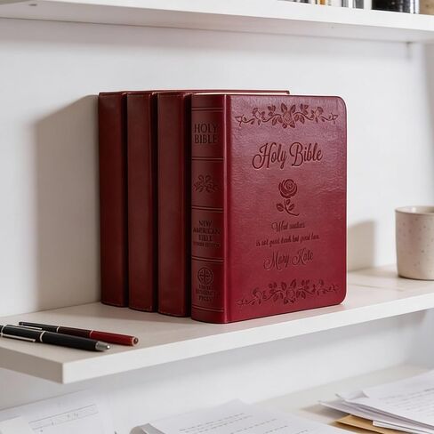 Personalized Saint Thérèse Bible (NABRE Edition) – Custom Engraved Catholic Bible – Elegant Devotional Gift for Prayer & Study in Saudi Arabia