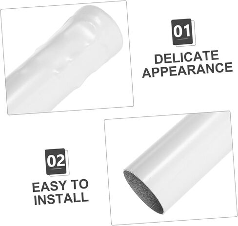 minkissy 6pcs White Iron Candle Socket Covers Compatible with E14 Bulb Bases, European Style Hanging Lamp Base Sleeves, Resist Deformation, for Lighting Fixtures and Chandeliers in Kuwait