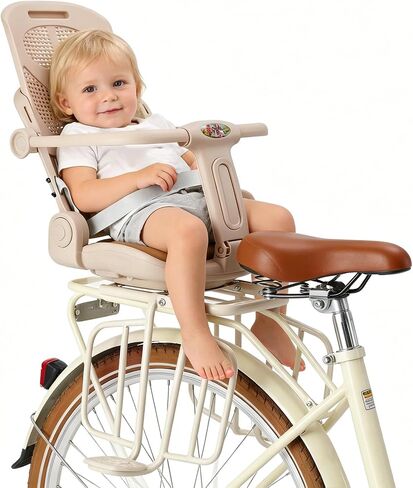 Kid's Bike seat Rear Child Carrier Bike Chair for Bicycle Kids seat for Children,Kids Rear Mount Bike seat, Rear Frame Mounted child Bike Seats Kids Safety , Toddler Bike Seat for Children 3~8 Years in Kuwait