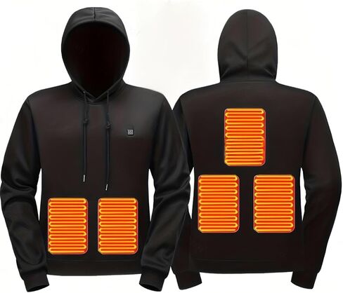 Unisex Heated Hoodie for Men Women Heated Sweatshirt Warm USB Electric Outdoor Winter Puffer Jacket with No Battery in Kuwait