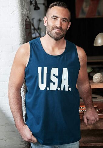 قميص Liberty Blues من Kingsize Men's Big & Tall Americana Tank in Kuwait