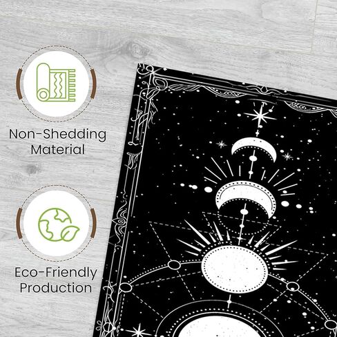 Sun and Moon Runner Rug, 2x6ft, Boho Moon Phase Celestial Night Sky Witchcraft Sun Moon Gothic Area Rugs, Lightweight Easy-Washing Meditation Floor Mat for Hallway Entryway in Saudi Arabia