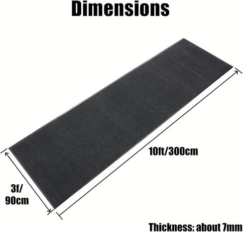 Runner Rug 3'x10' Gray Non-Slip Rug with Rubber Backing, Indoor Floor Mat for Entryway Hallway Kitchen Garage Laundry Hotel Office in Saudi Arabia