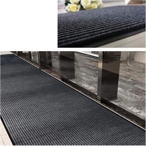 Runner Rug 3'x10' Gray Non-Slip Rug with Rubber Backing, Indoor Floor Mat for Entryway Hallway Kitchen Garage Laundry Hotel Office in Saudi Arabia