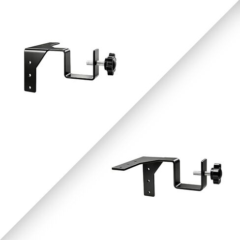 No Drill Single Curtain Rod Brackets with Magnetic Buckles, No Damage Curtain Rod Holders Single Hook, Ideal for Curtain Hanging and Frame Decor (3pcs) in Kuwait