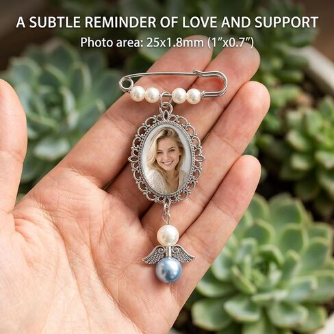 3-Piece Set of Photo Pendants for Bouquet Keepsakes, Wedding Bouquet Photo Charms, Bouquet Charms for Wedding Memory, Alloy Material for Lasting Preservation of Cherished Moments in Kuwait