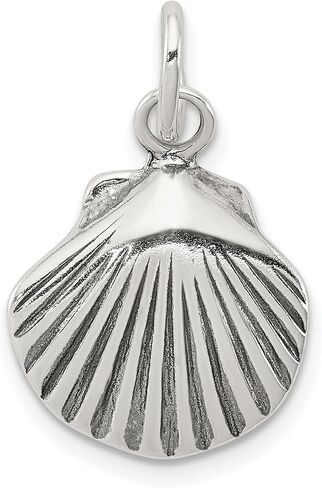Sterling Silver Scallop Shell Pendant, Camino de Santiago Faith Jewelry Charm for Men and Women in Kuwait