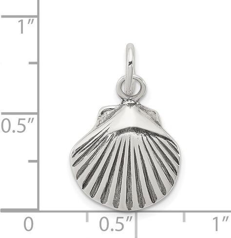 Sterling Silver Scallop Shell Pendant, Camino de Santiago Faith Jewelry Charm for Men and Women in Kuwait