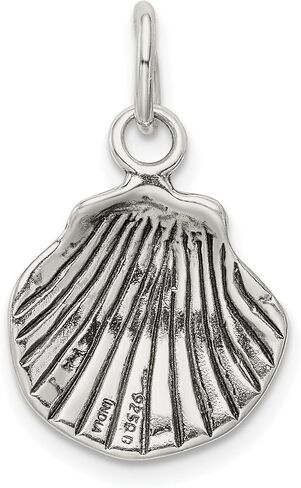 Sterling Silver Scallop Shell Pendant, Camino de Santiago Faith Jewelry Charm for Men and Women in Kuwait