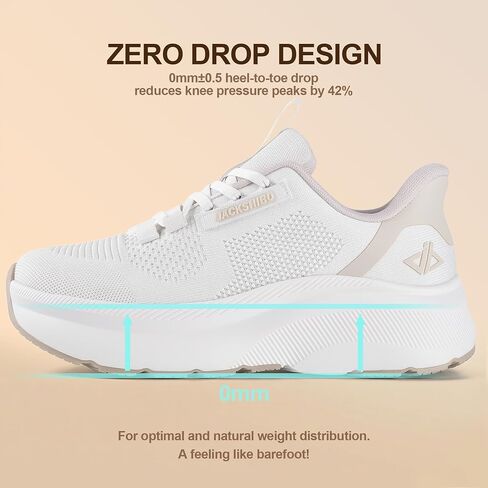 JACKSHIBO Women's Wide Toe Box Running Shoes Slip in Free up Hands Walking Shoes Arch Support Orthopedic Tennis Workout Gym Athletic Fashion Sneakers in Kuwait