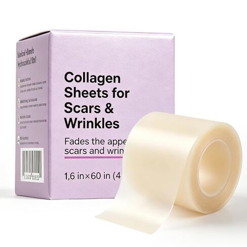 Collagen Tape, Collagen Sheets for Scars & Wrinkle, Silicone Scar Removal Strips for Various Different Scars and Wrinkles, for Surgeries Burn Acne Wounds Recovery in Saudi Arabia