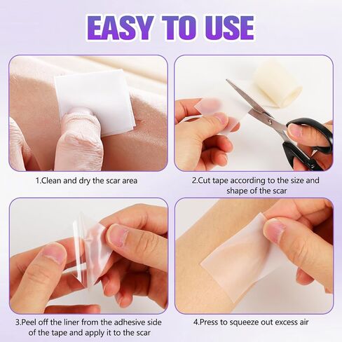 Collagen Tape, Collagen Sheets for Scars & Wrinkle, Silicone Scar Removal Strips for Various Different Scars and Wrinkles, for Surgeries Burn Acne Wounds Recovery in Saudi Arabia