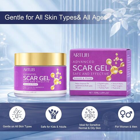 Scar Cream,Silicone Scar Gel,Helps Reduce Surgical Scars,Acne,Burn,Keloids Bump,Stretch Marks, Advanced Scar Removal Cream for Old and New Scars(1.69oz) in Saudi Arabia
