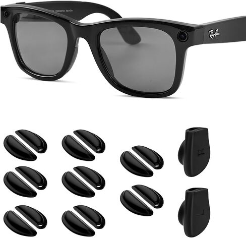 متوافقة مع وسادة أنف النظارات Ray-Ban Meta Wayfarer، 8 أزواج من وسادات الأنف البديلة المصنوعة من السيليكون الناعم المضادة للانزلاق in Kuwait