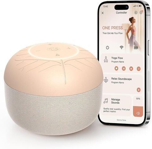 Gianna Sana Flow Sound Machine for Women, Yoga & Meditation Sound Machine with Offline Playlists, One-Touch Playback, No Phone Required, Portable Rechargeable Device for Mindfulness & Daily Practice in Saudi Arabia