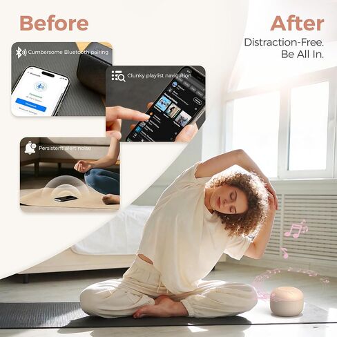 Gianna Sana Flow Sound Machine for Women, Yoga & Meditation Sound Machine with Offline Playlists, One-Touch Playback, No Phone Required, Portable Rechargeable Device for Mindfulness & Daily Practice in Saudi Arabia