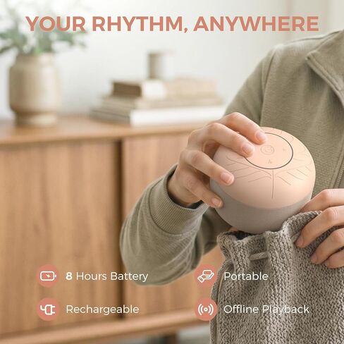 Gianna Sana Flow Sound Machine for Women, Yoga & Meditation Sound Machine with Offline Playlists, One-Touch Playback, No Phone Required, Portable Rechargeable Device for Mindfulness & Daily Practice in Saudi Arabia