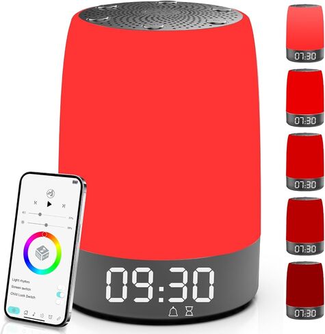 Red Light Therapy Sleep Device with 5-Level Red Light Therapy (620–690nm), 32 White Noise, Smart App Control, Night Light to Support Deep Relaxation and Improve Sleeping for Adult & Kid in Saudi Arabia