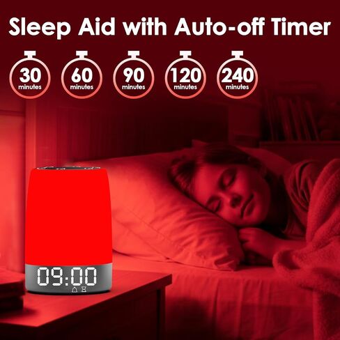 Red Light Therapy Sleep Device with 5-Level Red Light Therapy (620–690nm), 32 White Noise, Smart App Control, Night Light to Support Deep Relaxation and Improve Sleeping for Adult & Kid in Saudi Arabia