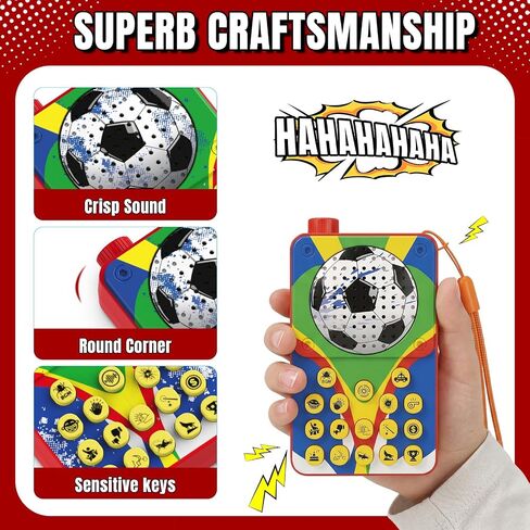 Aooess Sound Effects Machine Toy for Kid: Soccer Portable Fidget Sound Machine with 16 Realistic Sports & Funny Sounds, Noise Maker Prank, Ideal Birthday for Children in Saudi Arabia
