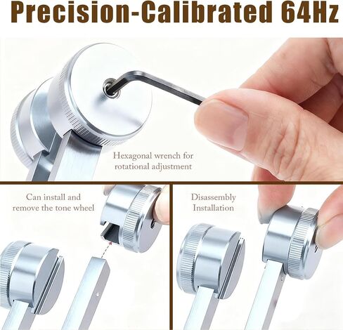 Weighted 64Hz Tuning Fork Set, Premium Aluminum Alloy Sound Harmony Tool for Bone Conduction, Meditation, Chakra Balancing & Relaxation, Ideal for Yoga Practice & Mindful Calm in Saudi Arabia